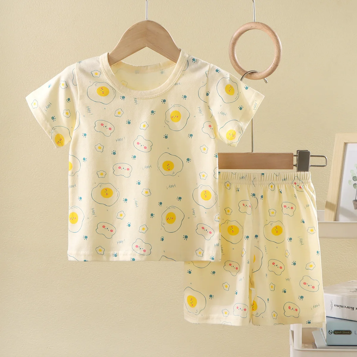 2PCS/Set Summer Kids Pajamas Set Cotton Animal Print Baby Girls Boy Sleeping Suit Casual Loose Clothes
