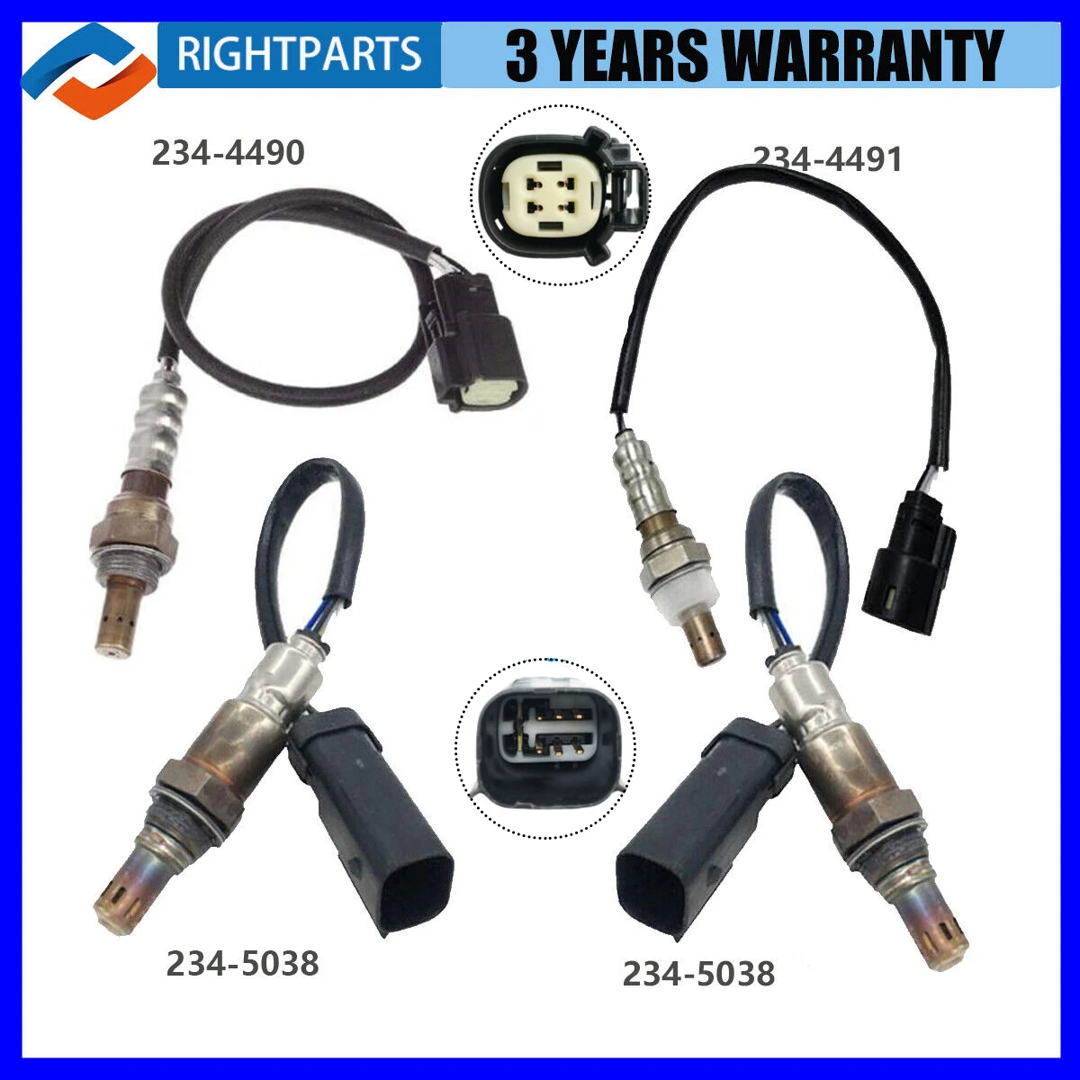 234-5038 234-4490 234-4491 Upstream+Downstream Oxygen Sensor For Ford Explorer 3.5L 2013 9E5Z9F472D BL3A-9Y460-CA BL3Z-9F472-A