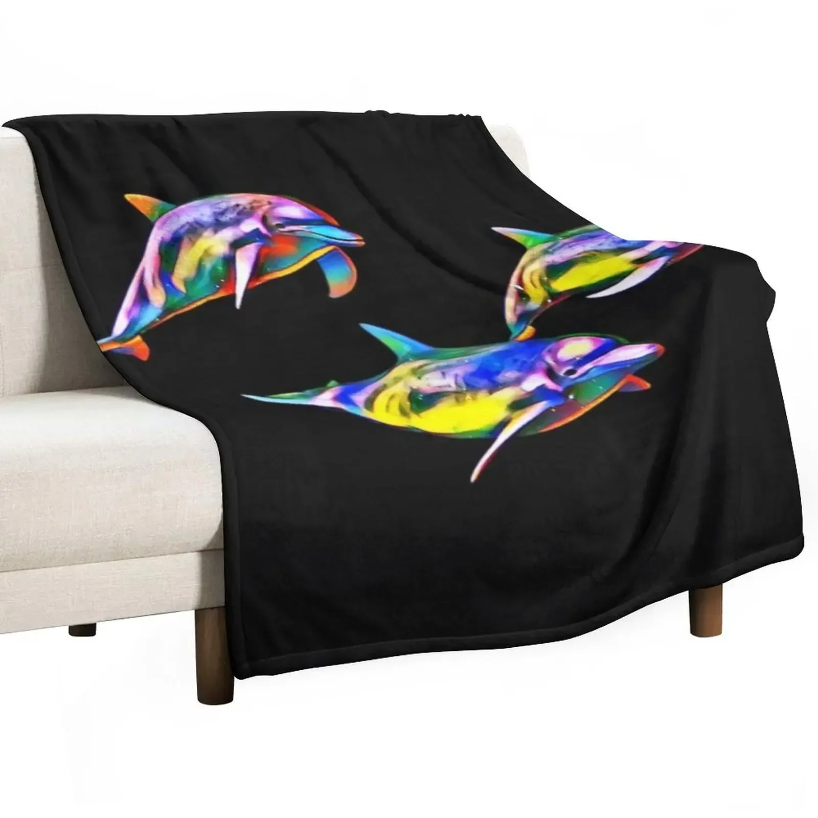 

Dolphin Trio Throw Blanket Travel Soft Blankets