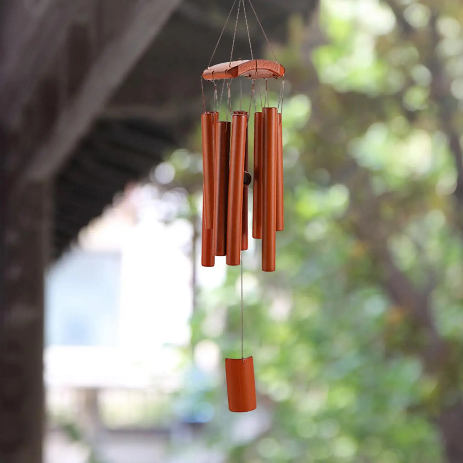 Wooden Wind Chime Bamboo Chime Windchime Garden Wind Chime for Home Decor Outdoor