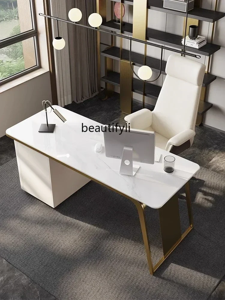 

High-End Affordable Luxury President Stone Plate Creative Simple Modern Small Desk