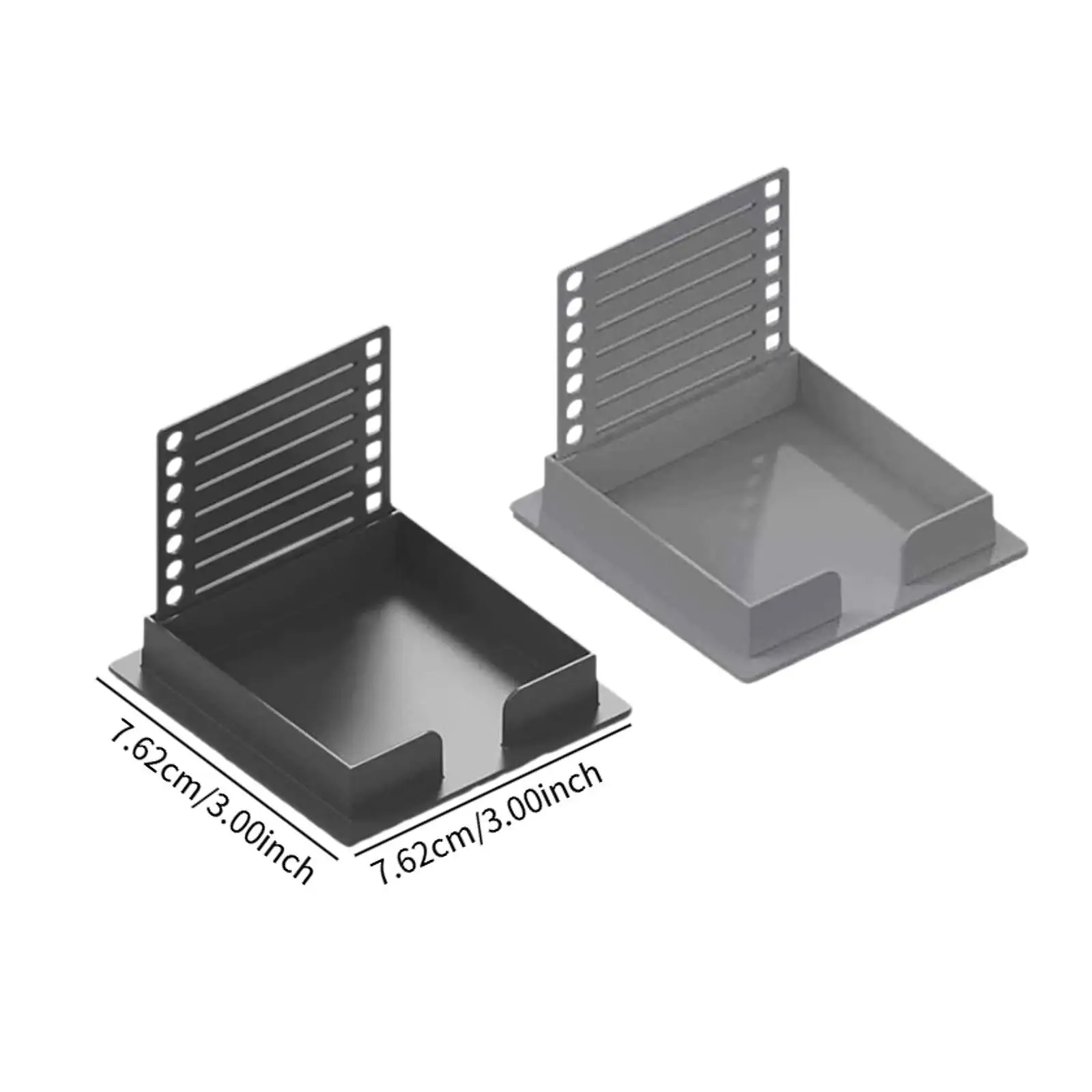 2x Sticky Notes Holder with Stencil Desktop Portable 3x3" Sticky Notepad Holder for School Classroom Office Supplies Home Dorm