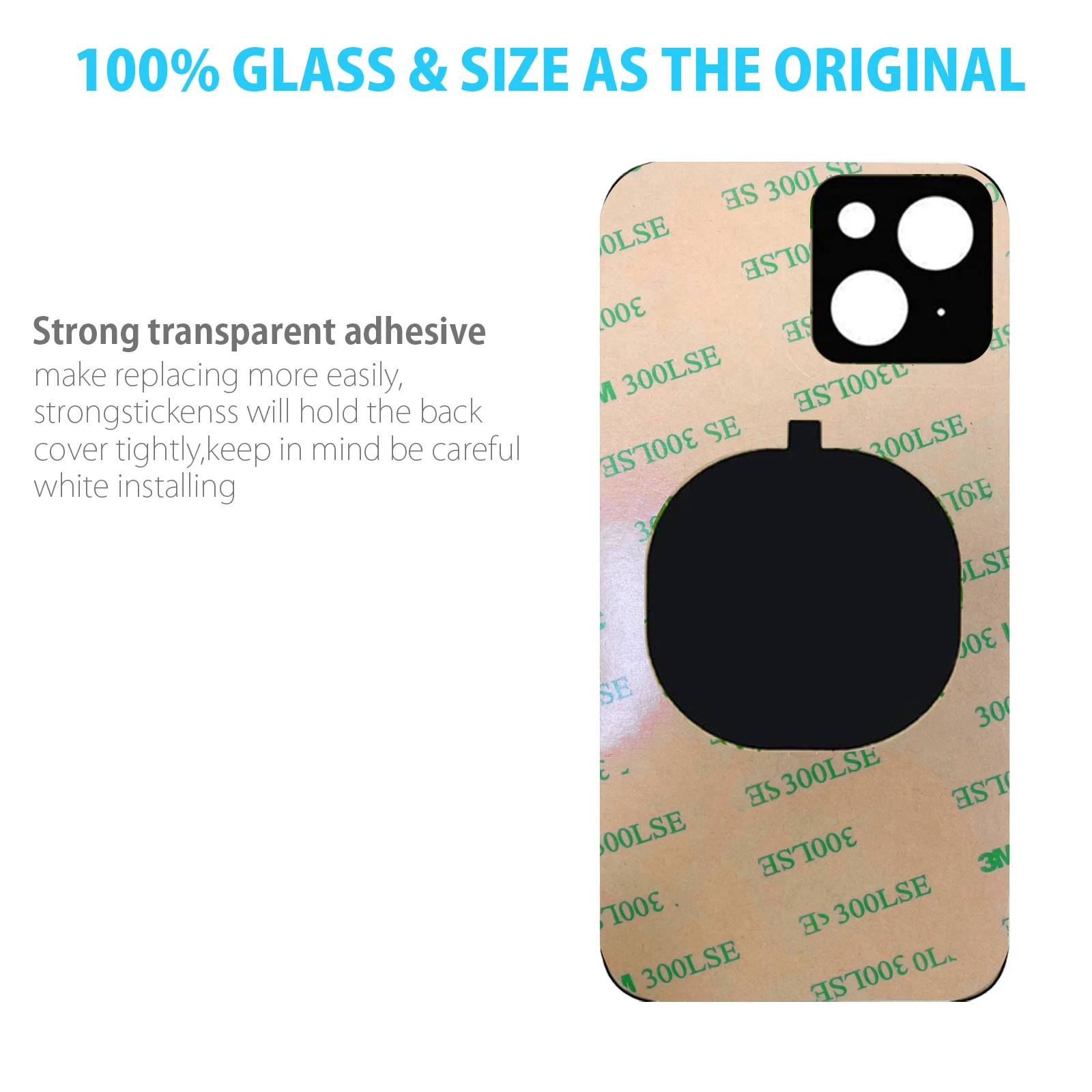 استبدال الزجاج الخلفي OEM لهاتف IPhone 13 Pro Max (6.7") - يتضمن مجموعة أدوات لاصقة وإصلاح على الوجهين المثبتة مسبقًا