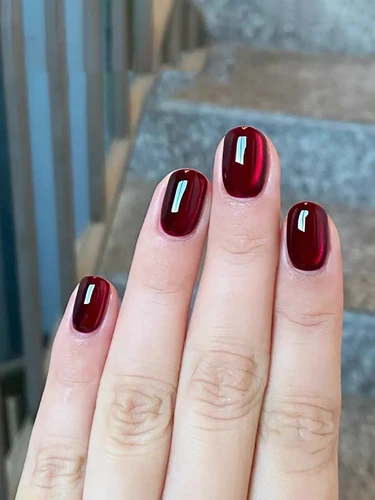 Imagen 1 del producto 1-24 Uds WS Primavera Verano rojo oscuro verde cuentas de vidrio ojo de gato Gel esmalte de uñas moda salón de uñas arte de uñas hogar DIY suministros de uñas