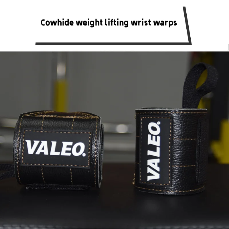 Cowhide Weight Lifting Wrist Wraps Professional Grade Wrist Support Brace Compression for Weightlifting Cross Strength Training