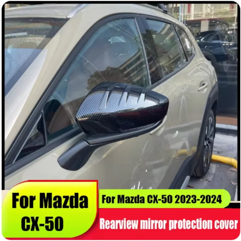 

For Mazda CX-50 2023 2024 Rearview mirror cover carbon fiber pattern full package protection reverse mirror sticker