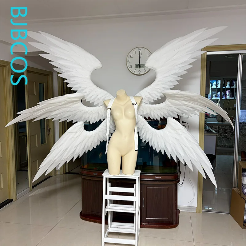 Seraphim ‌   Six Wings Cosplay-Kostüm Engel- und Dämonenflügel Requisite Voltaction Halloween Weihnachtsdekoration Party Engelsflügel