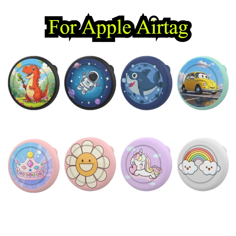 Silicone Holder for Apple Airtag Case with Invisible Pins AirTag GPSTracker Cover for Children Clothes Shoes Backpack