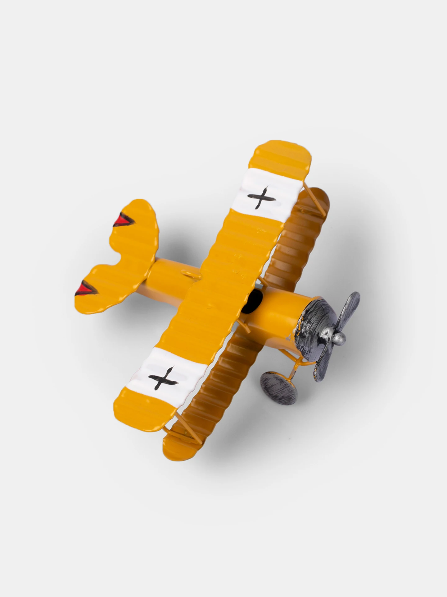 Bored, send Ta a small plane, retro creative simulation model, desktop ornaments, yellow