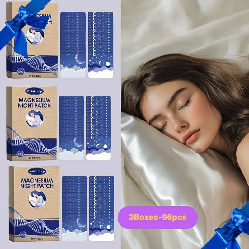 

3 Boxes (96pcs) Night Sleep Patches with Magnesium Chloride - Daily Body Patches for Men & Women, Moisturizing