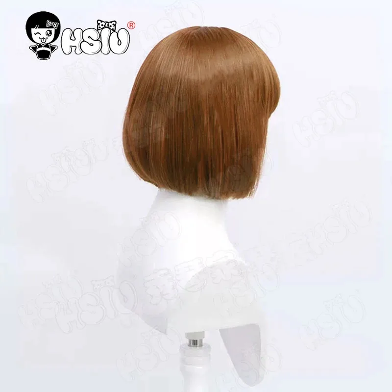Meiko Cosplay Wig HSIU 35CM Light brown short hair Heat Resistant Synthetic Wig+Wig Cap Anime Sister Mei Meiko Cosplay Wig