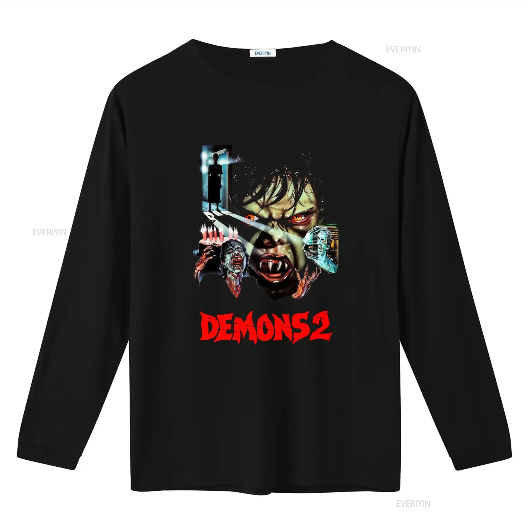 Demons 2 Horror Cult Movie T Shirt Demoni L incubo ritorna Design NEW vintage Washed Versatile Casual Comfortable graphic