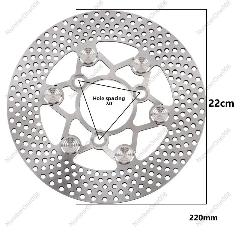Universal Forged Steel Floating Brake Disc for Electric Scooter N1S M2 UQI C90 E200P Models