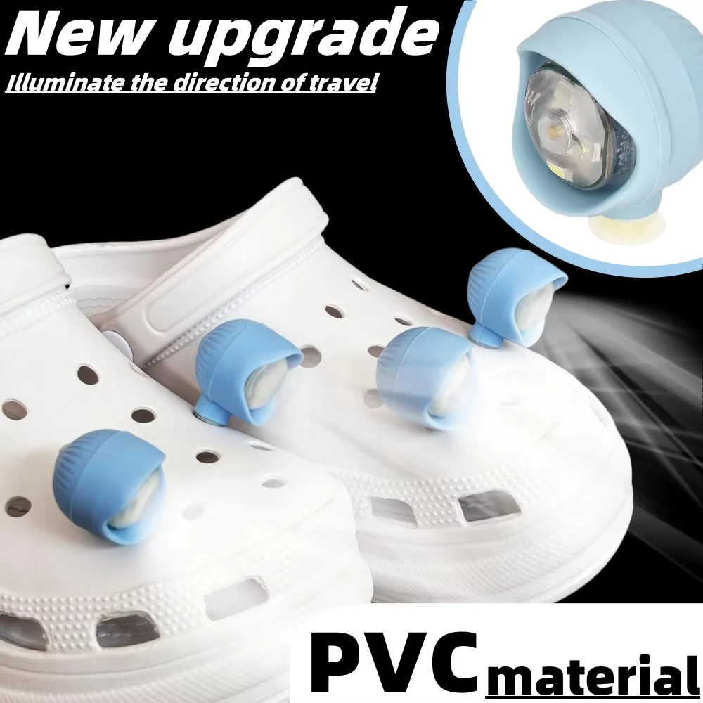 New2PCS LED أضواء الأحذية البلاستيكية العلوي الأحذية السحر اكسسوارات للركوب الليلية الأنشطة في الهواء الطلق النعال زر 3 طرق الإضاءة #2