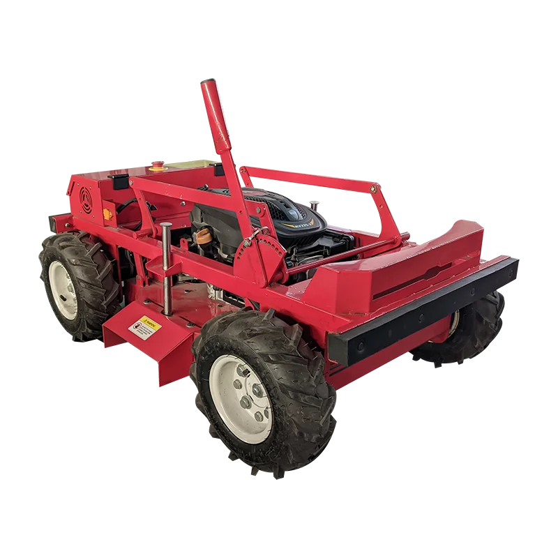 Remote control lawn mower factory customized fully automatic tracked orchard grass breaking and weeding machine in stock supply