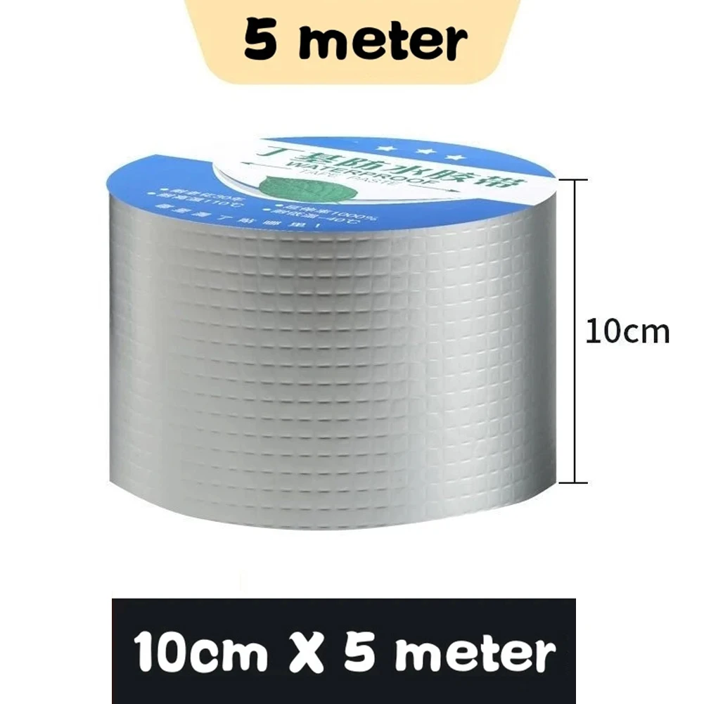 Butyl Patching Tape Butyl Waterproof Tape Aluminum Foil Material High Temperature Resistance For Wall Cracks Easy To Use