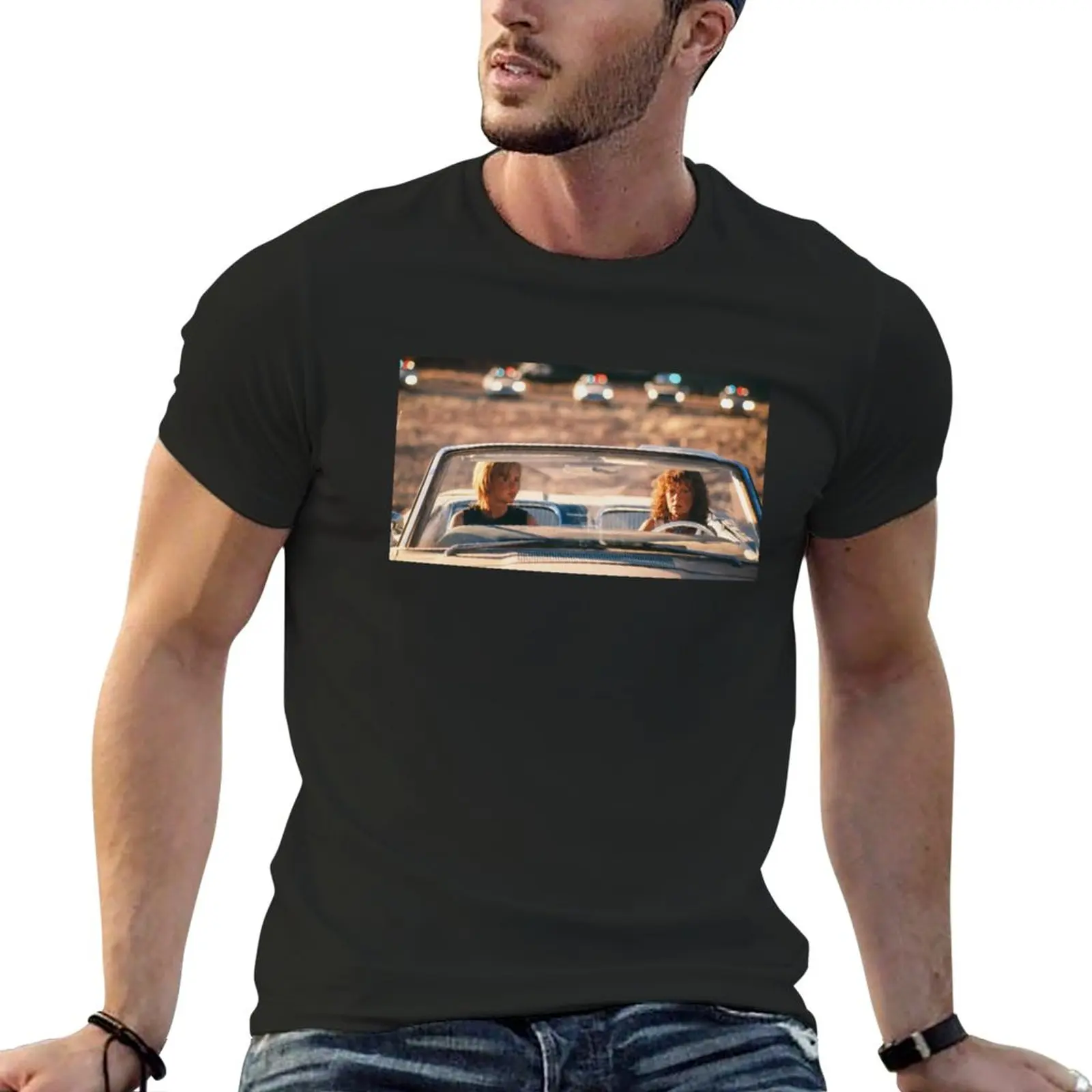 New Thelma and Louise car movie poster classic movie T-Shirt boys animal print shirt quick-drying t-shirt men t shirt