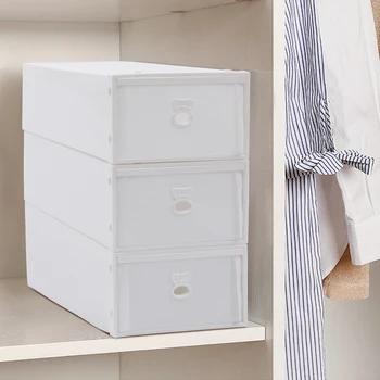 3'lü Paket Çekmece Kutuları, iç çamaşırı, çorap, külot için İstiflenebilir Dolap Düzenleyici