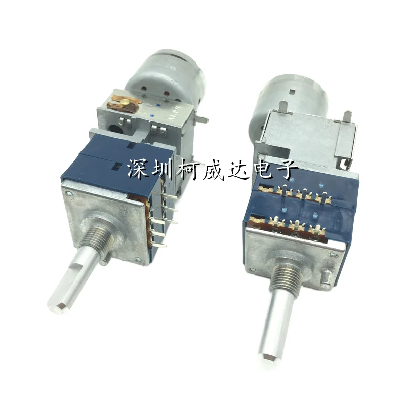 1pcs，RK27 Type Motor Potentiometer Volume switch For HiFi Stereo Audio Amplifier DIY kits 5KA 10KA 20KA 50KA 100KA