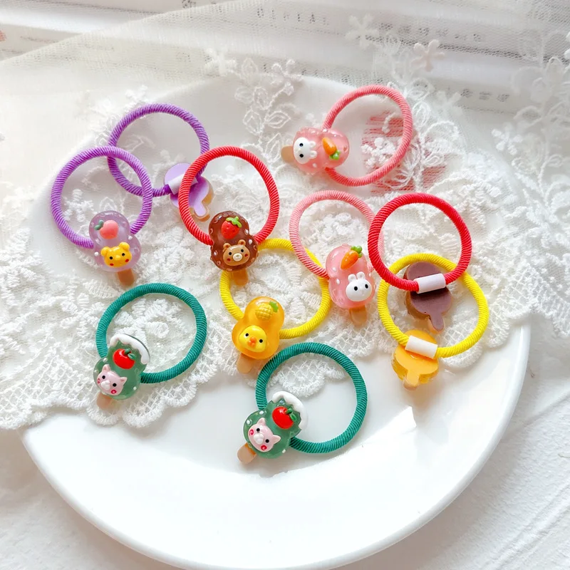 

2PCS Cartoon Fruit Strawberry Cute Kids Elastic Hair Bands Children Hair Ties Girls Hair Accessories Baby Headdress