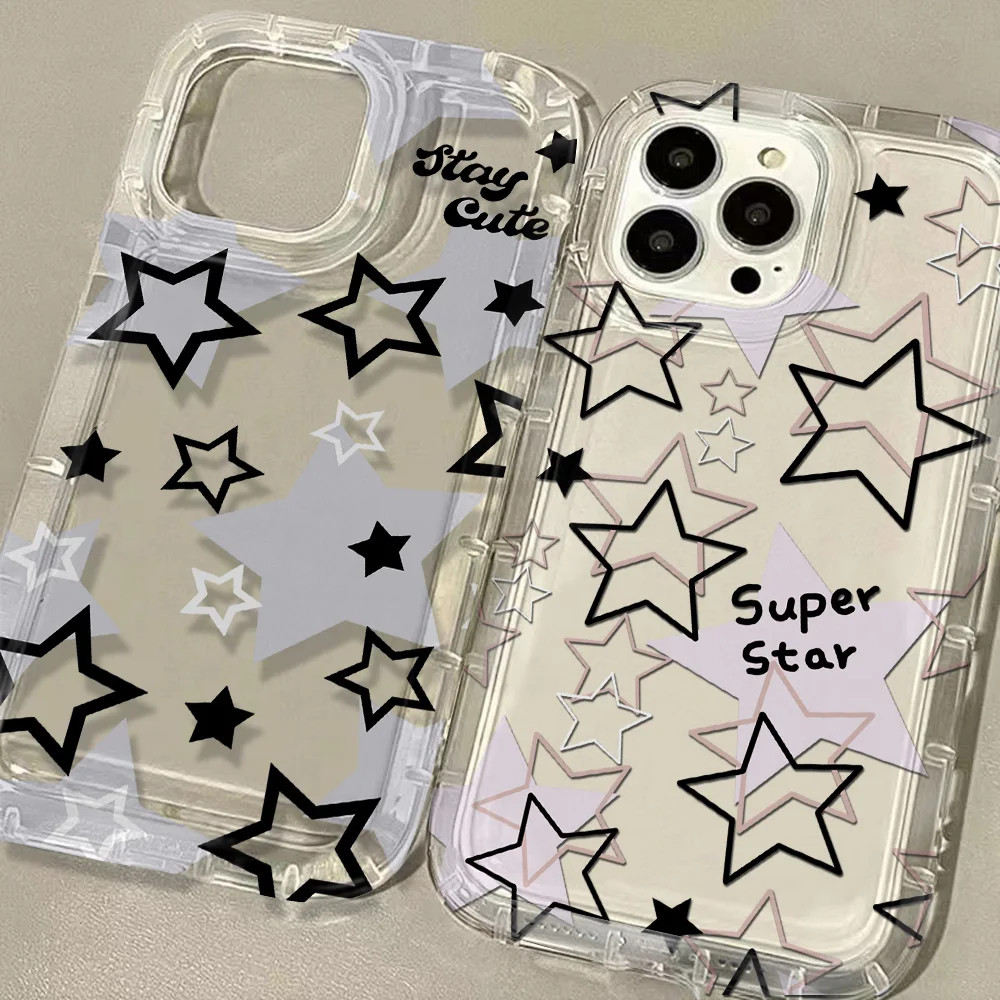 Estojo transparente à prova de choque para iPhone, INS, Coreano, Bonito, Airbag, INS, Airbag, 16, 15, 14, 13, 12, 11 Pro Max, 14, 15, 7, 8 Plus, X, XR, XS, Max, SE2020