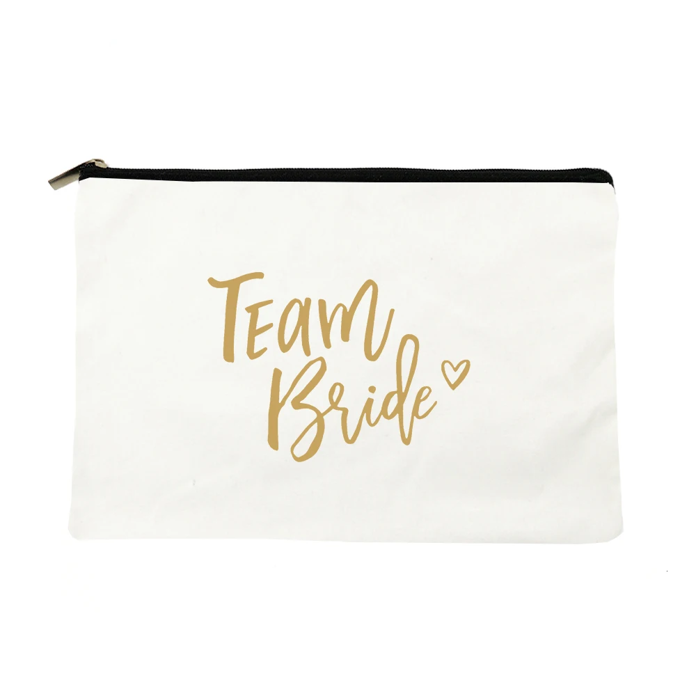 Bride Team Print Bridesmaid Gifts Women\'s Makeup Bags Female Toiletry Bag Cosmetics Case Bag Storage Wash Pack Travel Organizer