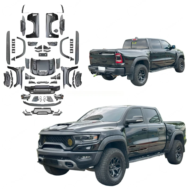 Conversion Body Kit Bumper Hood Fenders Side Step Ram 1500 2013‑2023 To 2021 Styl