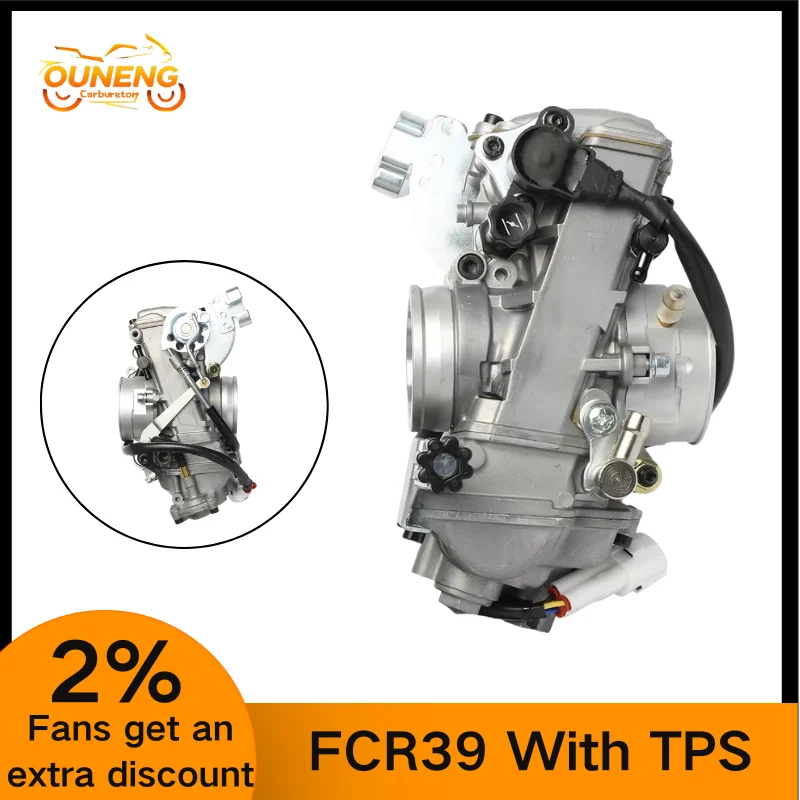 FCR 39 39MM Motorcycle Carburetor Racing Slant Body Side Flatslide with Tps For Keihin KTM 600 620 625 640 Duke SM SXC