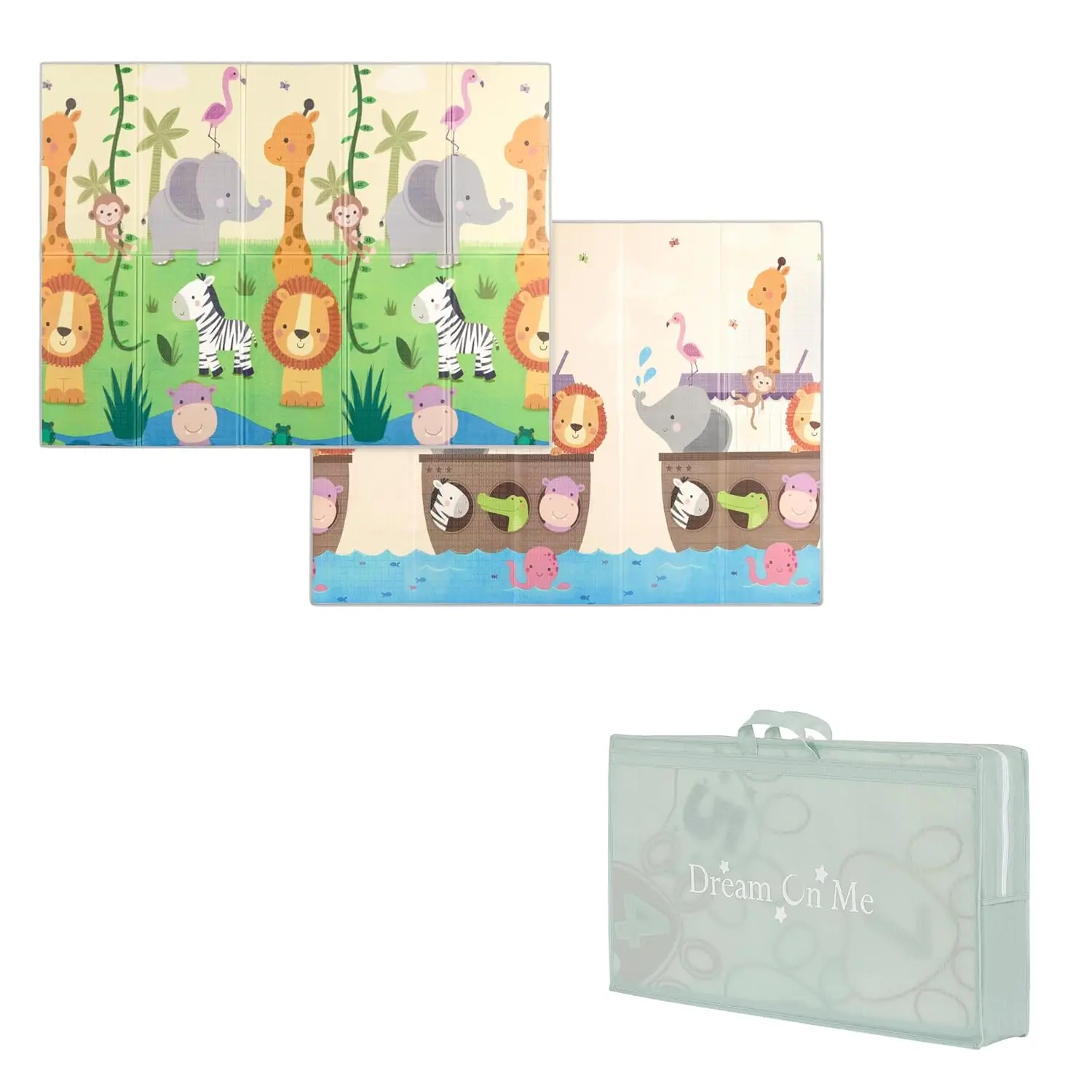 

Reversible Extra Large Foldable Baby Play Mat Waterproof Thick Foam Crawling Mat for Toddlers Portable