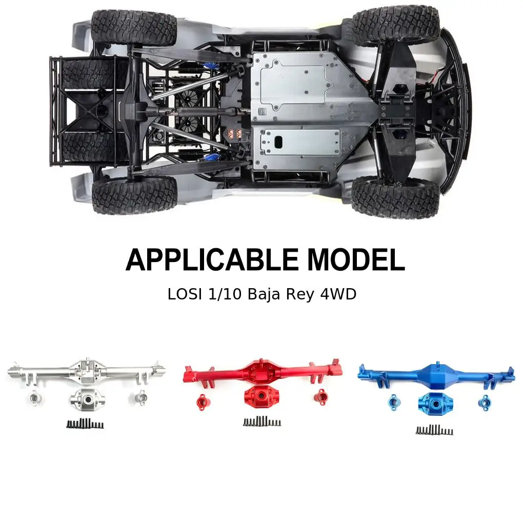 Rcgofollow 1/10 liga de alumínio atualização do eixo traseiro habitação rc eixo traseiro habitação para losi baja rey 4wd rc peça do carro