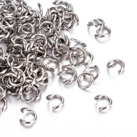 4mm 5mm 6mm 8mm 9mm 10mm Open Jump Rings Stainless Steel  O Ring Connectors Bulks for DIY Craft Jewelry Making Findings