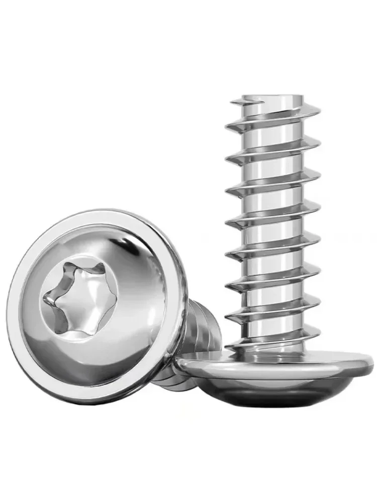 Pwb 304 Stainless Steel Pan Plus-blossom Torx With Cushion Self-tapping Screw Anti-theft Phone Computer M2-m5