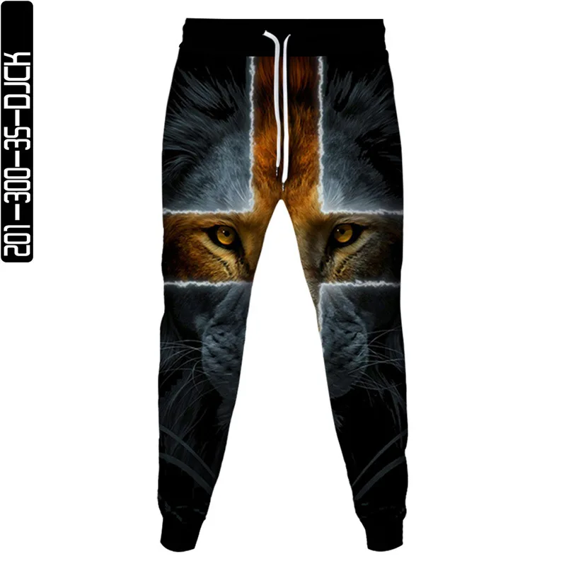 

Spring Autumn Men Harajuku Style Animal Lion Print Sweatpants Women Outdoor Casual Sport Fashion Pants Male Party Trousers S-6XL