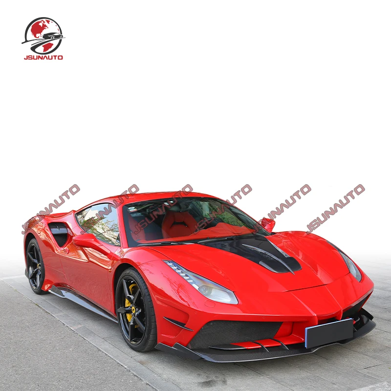 Front Bumper For Ferrari 488 FRP Rear Bumper Side Skirts Carbon Fiber Rear Spoiler Diffuser For Ferrari 488 GTB Spider Body Kit