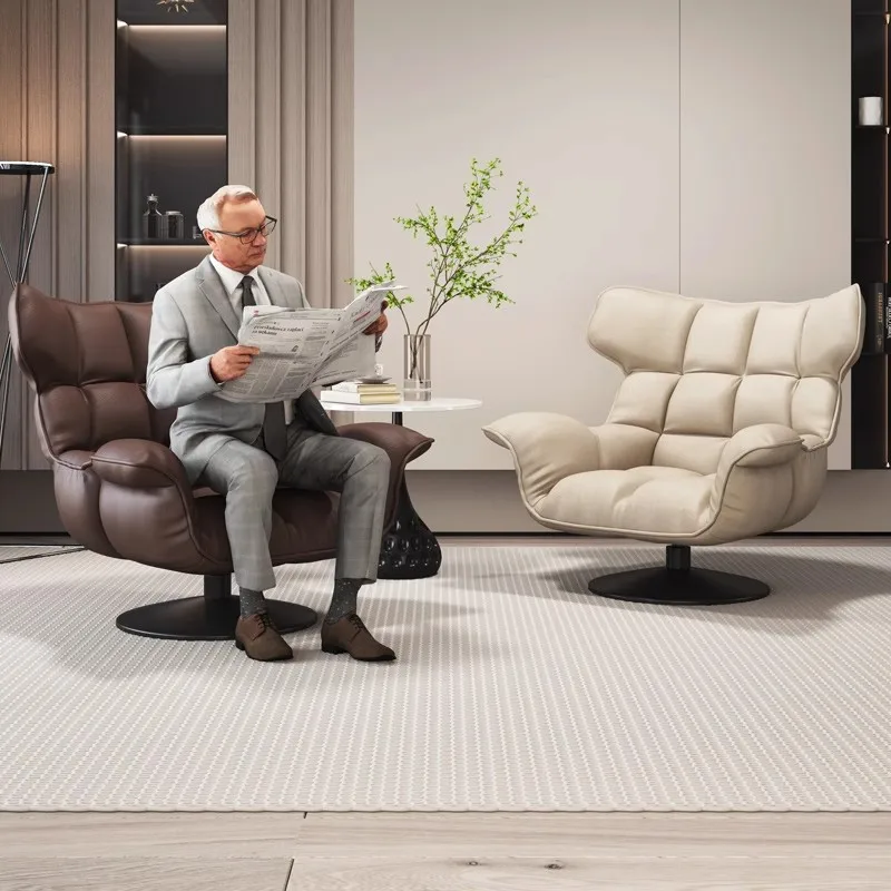 

Italian Rotating Single Chair Leisure Living Room Luxury Lazy Sofa Chairs Accent Balcony Nordic Sillas De Sala Furniture Home