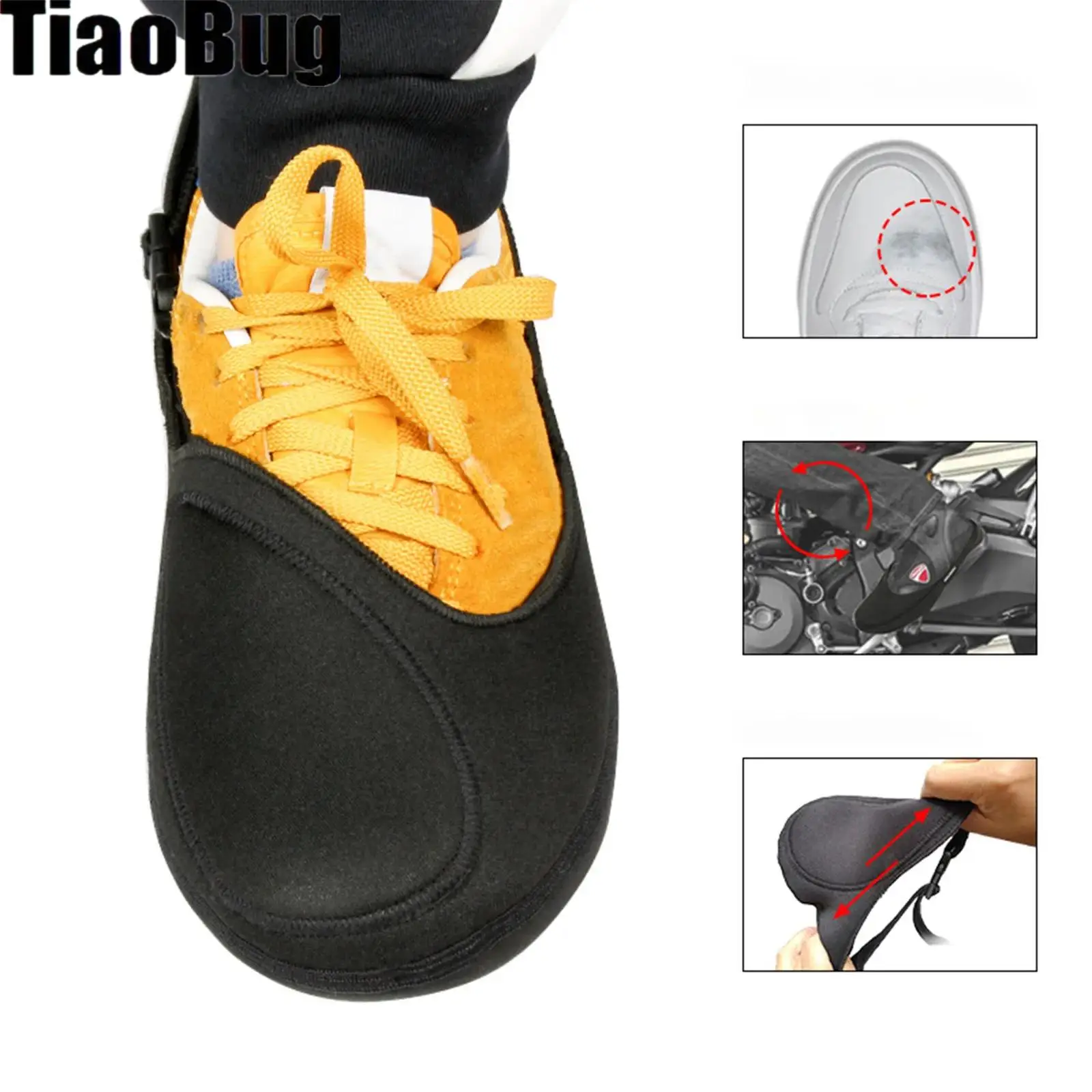 

Adults Motorcycle Shifter Shoe Protector Adjustable Anti-slip Motorcycle Shift Shoe Cover for Boots Sneakers