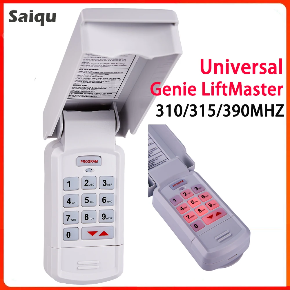 

Universal Garage Door Keypad Intelli Code for Genie Overhead Door Remotes 315/390MHZ Wireless Gate Openers