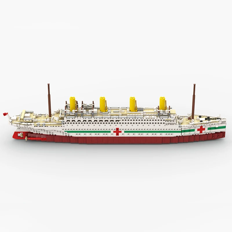 British Ocean Liner HMHS Britannic Royal Medical Ship MOC Building Blocks Passenger Cruise Kid\'s Bricks Toys Puzzle Xmas Gifts