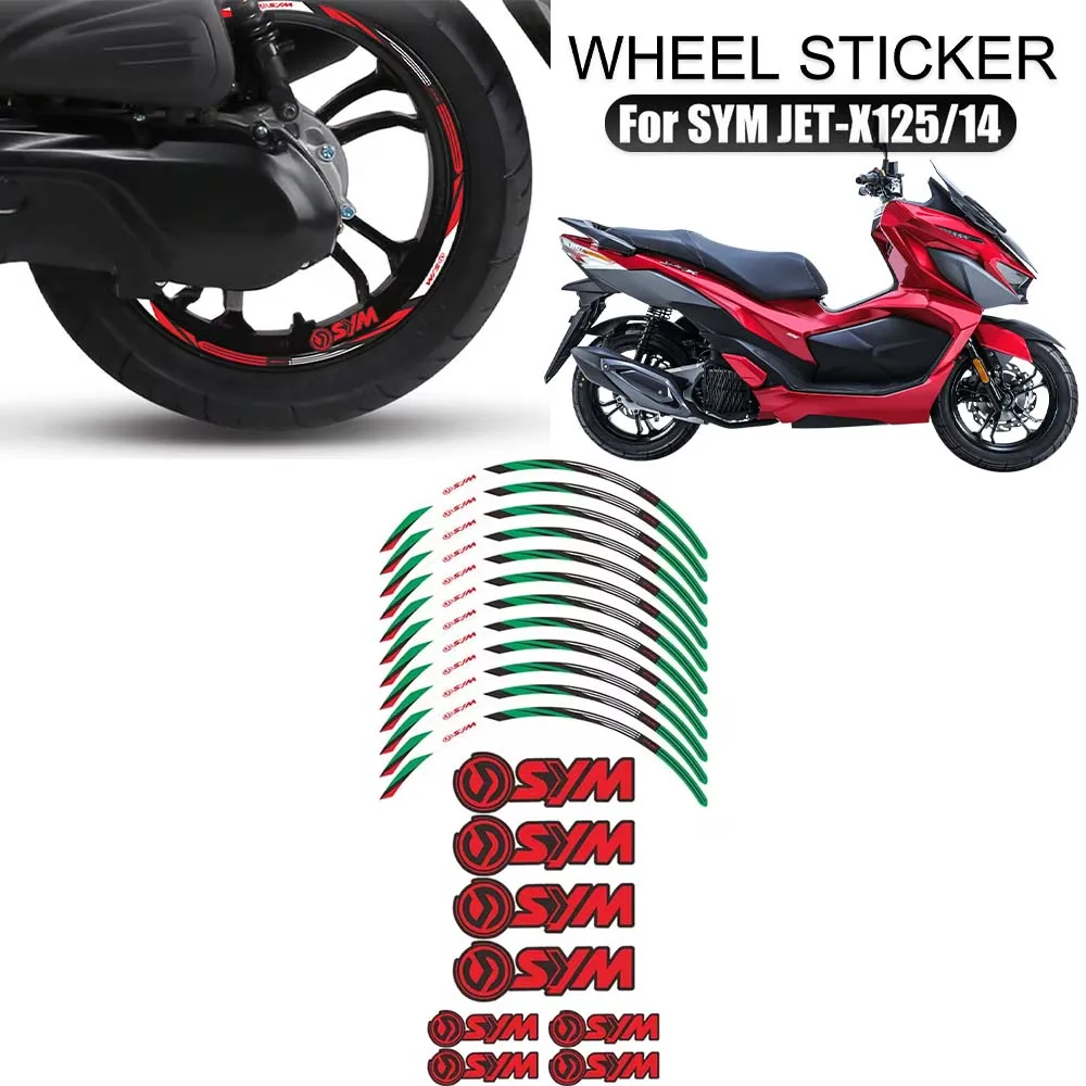 For SYM Jet x 125 jet14 Motorcycle Accessories Stickers Waterproof Decal Wheel Sticker