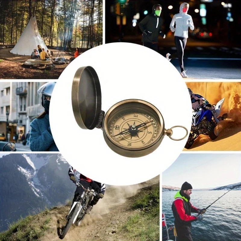 حلقات حزام المشي لمسافات طويلة بوصلات التخييم للإبحار، بوصلات بقاء المهنة بوصلة على الطراز العتيق