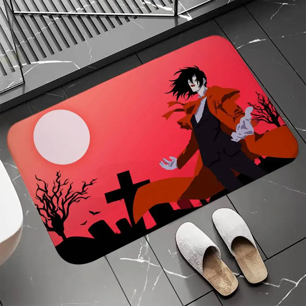 Hellsing Alucard الكلمة حصيرة مدخل ممسحة حمام الحصير سجادة ضد الإنزلاق السجاد مدخل المنزل مخصص المطبخ القدم حصيرة لطيف