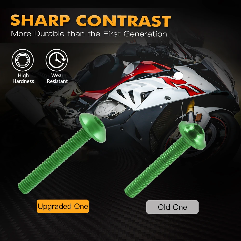 190 Stück komplette Verkleidungsschrauben Schraube für Kawasaki ZX6R ZX7R ZX9R ZX10R ZX12R ZX14R Versys 650 Ninja 650R 1000 Z750 Z1000 ZZR600 – Detail 7