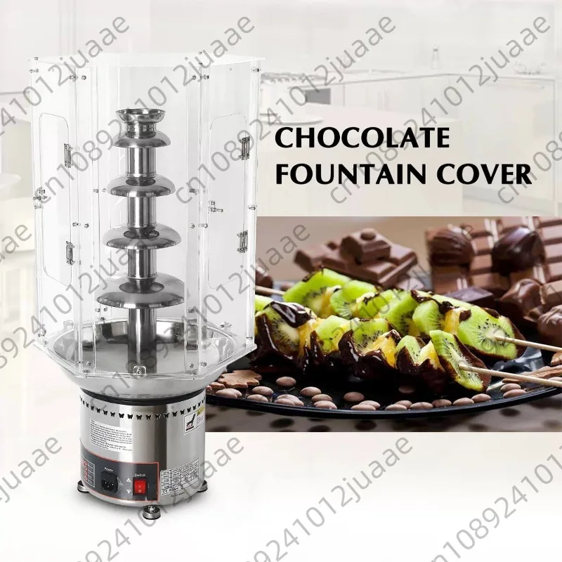 6 Layers of Beautiful Appearance Industrial Chocolate Fountain Cover High-speed Automatic Acrylic Cover for Chocolate Fountain