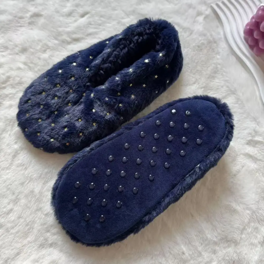 

Милые теплые носки с звездами и точками, толстые, термо, противоскользящие, из кораллового флиса, для сна, тапочки-носки, грелки для ног, домашние носки для пола