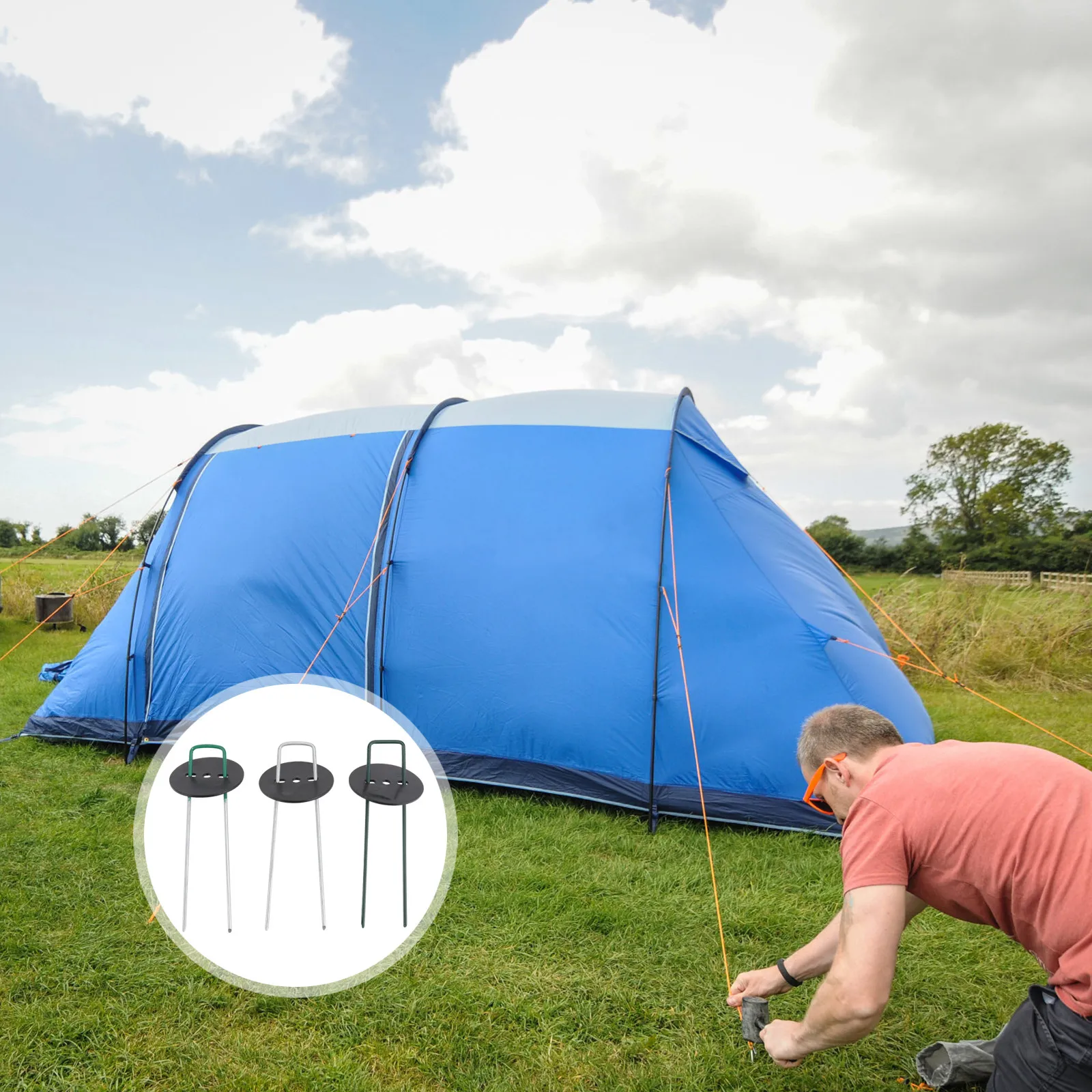 1Set U-Shaped Galvanized Ground Nails Garden Stakes Metal Lawn Fixing Nails Artificial Grass Peg Tent Canopy Tarp Landscaping
