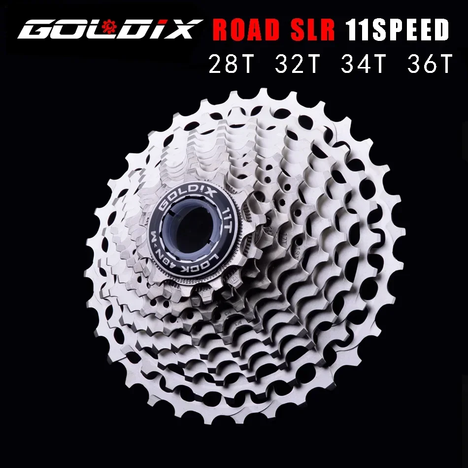 Free Shipping GOLDIX Ultralight 11/12 Speed ROAD Bicycle Cassette 28/32/34/36T Ultralight K7 CNC Flywheel 11/12 Speed Freewheel