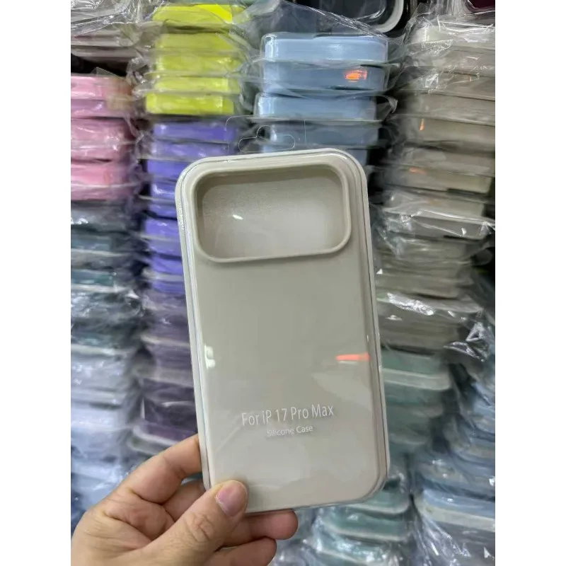 Handyhülle aus flüssigem Silikon mit angenehmer Haptik für iPhone 18 Pro Max 18 17 Pro Air Macaron, einfarbig, Bonbonfarben, mit Verpackungsbox – Detail 3