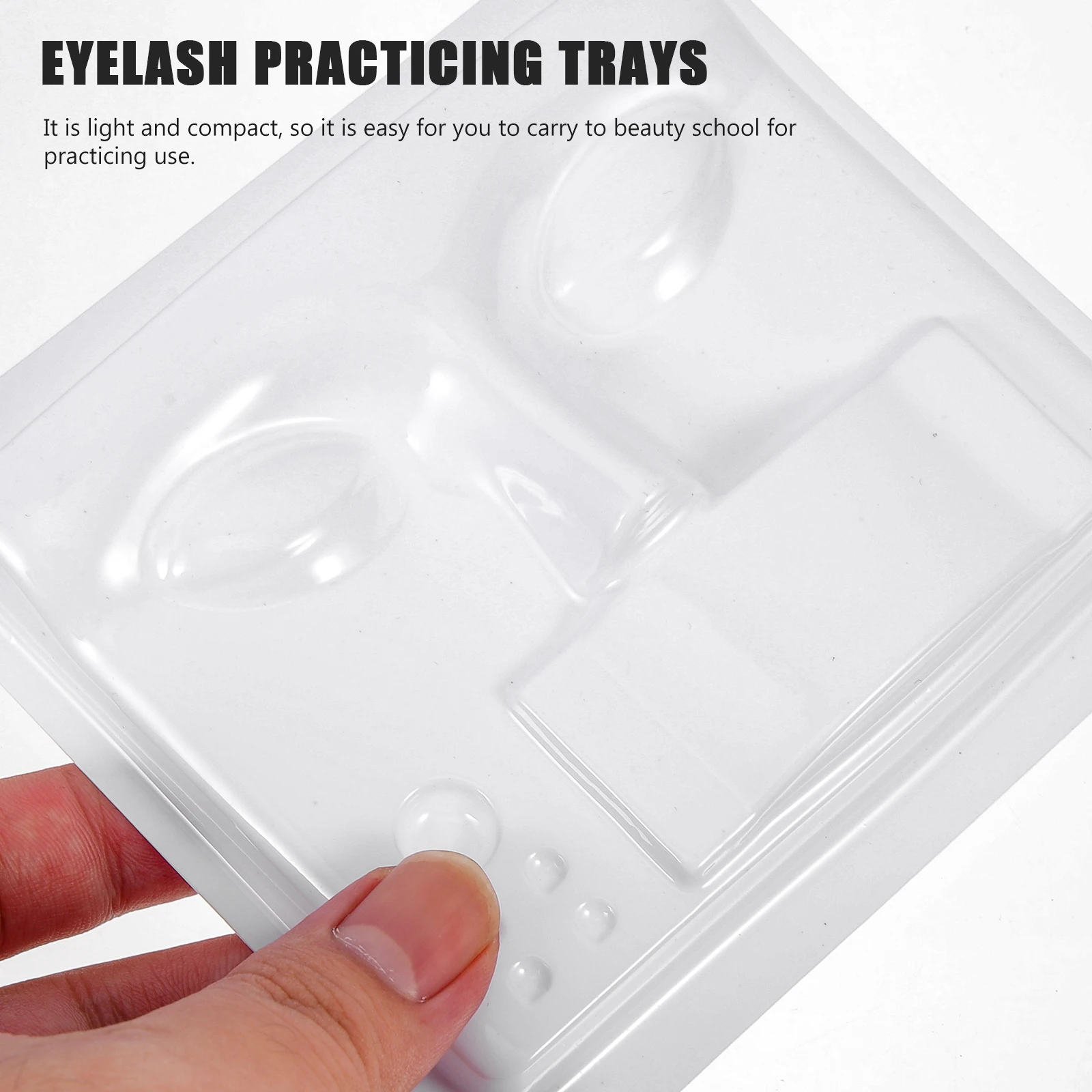 

3 Pcs Practice Trays Plastic Face Models Grafting Tools Kit Lightweight Practice Eyelash Practicing Trays Boards Extension
