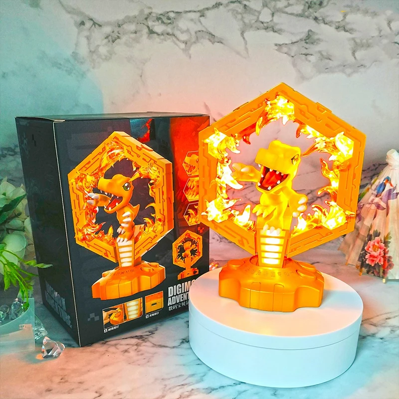 デジモンアドベンチャー トレーディングコレクションライト（未開封14袋他） Genuine Bandai Digimon Adventure Agumon Gabumon Cartoon Bedside