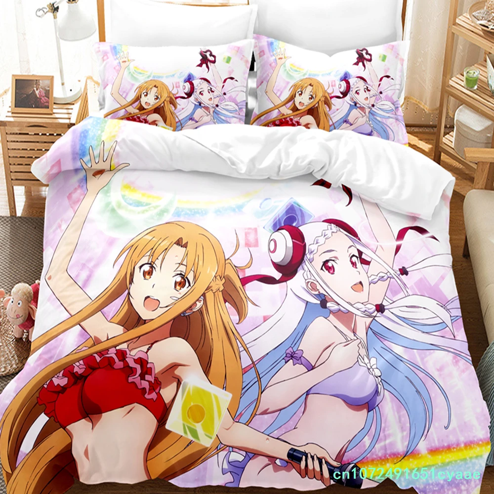 3D Print Anime Sword God Domain 2/3PCS Bedding Sets Duvet Cover Sets With Pillowcase Twin Full Queen King Bedclothes Bed Linen